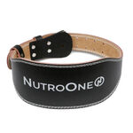 NutroOne_Advanced Leather Weightlifting Belt with Back Supporting Soft Pad (Black Edition) (5)