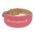 NutroOne_Advanced Leather Weightlifting Belt with Back Supporting Soft Pad (Pink Edition) (1)