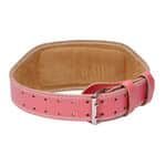 NutroOne_Advanced Leather Weightlifting Belt with Back Supporting Soft Pad (Pink Edition) (3)